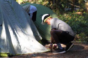 tent camping teens